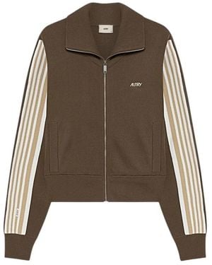 Autry Strickjacke Aus Viskose Mit Durchgehendem Reißverschluss - Grün