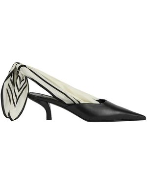 TOTEME Scarf Nappa Slingbacks - Zwart