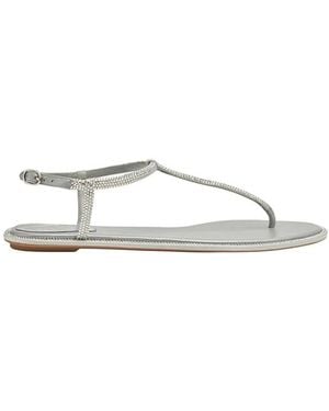 Rene Caovilla Flat Sandals - Grey