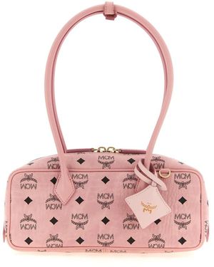 MCM Aren East West Schoudertas - Roze