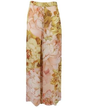 Clips Wide Trousers - Natural