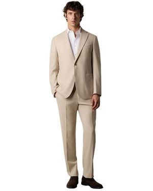 Brooks Brothers Single Breasted Suits - Natural