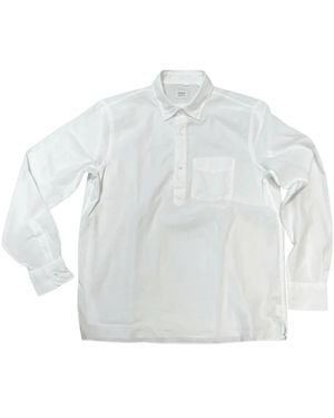 Aspesi Overhemden ,Wit Double Shirt Mousseline, Langarm, Weiß
