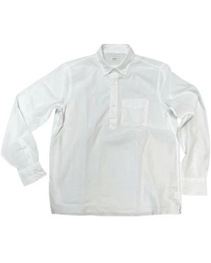 Aspesi Overhemden ,Wit Double Shirt Mousseline, Langarm, Weiß