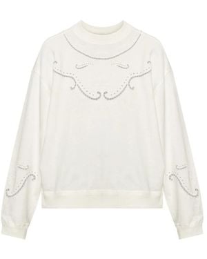 Isabel Marant Hoodies & Sweatvesten ,Wit ,Katoen Vella Sweatshirt
