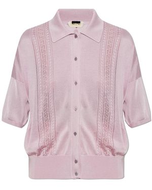 Versace Korte Mouw Vest - Paars