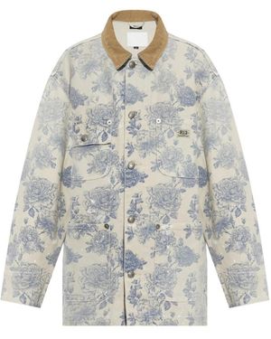 R13 Jassen ,Katoen Relaxed Chore Jacket - Grijs