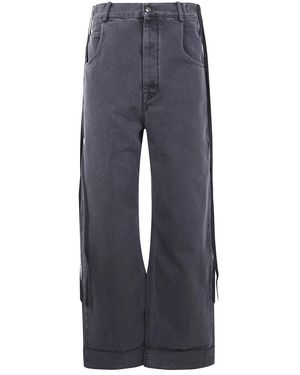 Ann Demeulemeester Jeans ,Grijs ,Katoen Kristel 5-Pockets High Comfort Broeken - Blauw