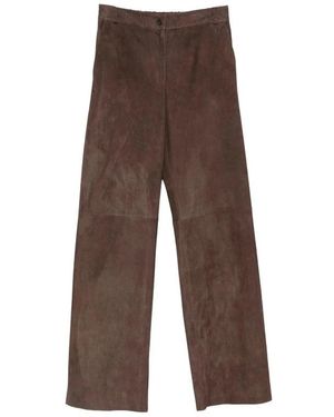 Antonelli Broeken ,Bruin ,Leer Perlage Leren Broek