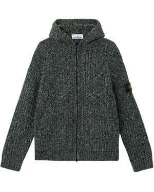 Stone Island Hoodies & Sweatvesten ,Groen ,Katoen Gilet Maille