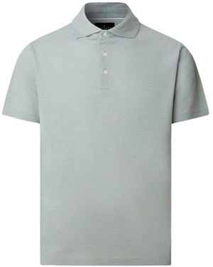 Hackett Klassisches Oxford-Piqué-Poloshirt Mit Kurzen Ärmeln - Grau
