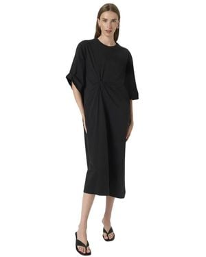 Soaked In Luxury Midi Dresses - Nero