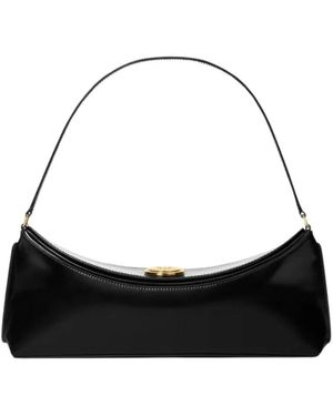 Jacquemus Schwarze Glänzende Leder Umhängetasche