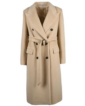 Tagliatore Jassen ,Wol Double-Breasted Coat - Naturel