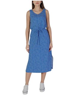 B.Young Kleedjes ,Veelkleurig ,Katoen Polka Dot Slip-On Jurk - Blauw