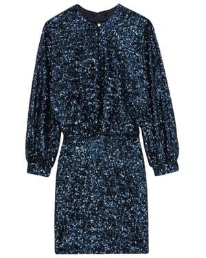 Zadig & Voltaire Kleedjes ,Blauw ,Pailletten Paillettenjurk