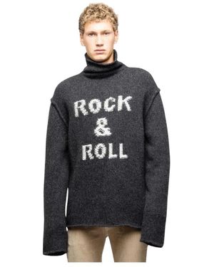 Zadig & Voltaire Grauer Alpaka-Mischung Rundhalspullover - Schwarz