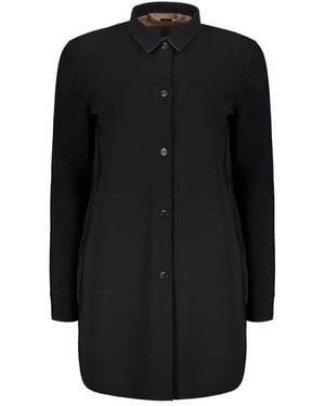 Moorer Single-Breasted Coats - Black