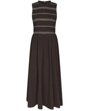 Neo Noir Midi Dresses - Negro