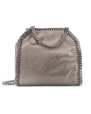 Stella McCartney Eco Shiny Dotted Chamois Tasche - Grau