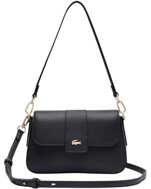 Lacoste Tassen ,Zwart ,Casual Flap Crossbody