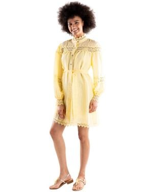 H2O Kurzes Hemdblusenkleid - Gelb