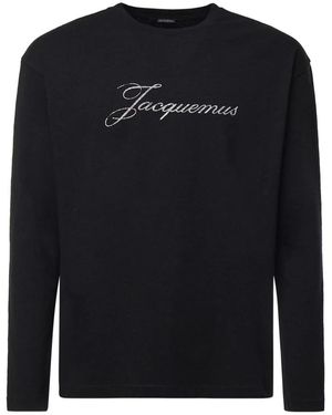 Jacquemus T-Shirt Met Lange Mouwen - Zwart