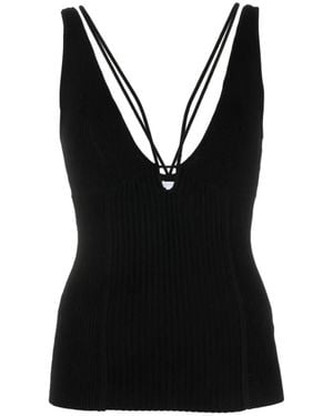 Patrizia Pepe Sleeveless Tops - Black