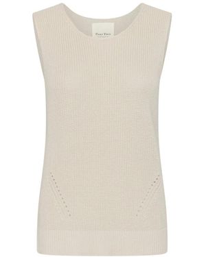 Part Two Tops ,Mouwloze Top - Naturel