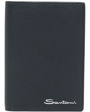 Santoni Accessoires ,Blauw ,Wallet - Zwart