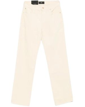 7 For All Mankind Straight Trousers - Natural