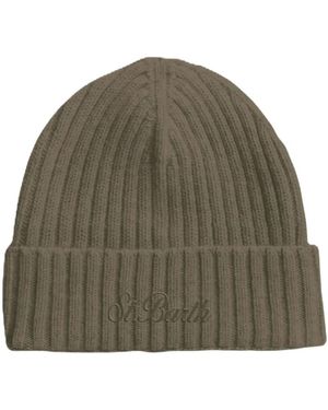 MC2 Saint Barth Accessoires ,Bruin ,Wol Wengen Wollen Muts - Groen