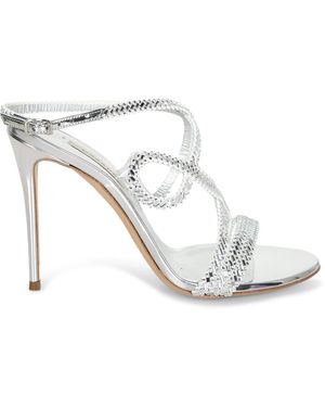Casadei Schoenen ,Grijs ,Leer Zilver Metallic Leer - Wit