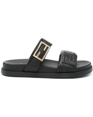 Fendi Sliders - Zwart