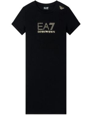 EA7 Evolution Jersey Jurk - Zwart