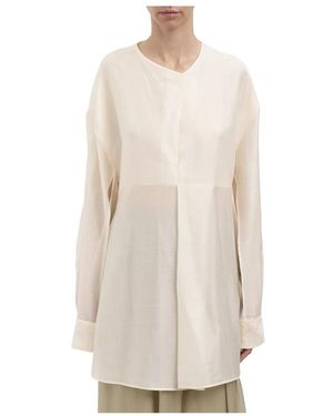 Ruohan Overhemden ,Wit ,Blousa Brac Scollo A V - Naturel