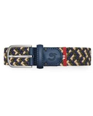 La Boucle Accessoires ,Veelkleurig ,Leer Biarritz Trio Riem - Blauw