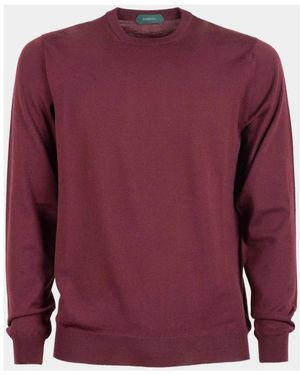 Zanone Flexwool Rundhals-Pullover - Lila