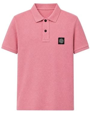 Stone Island Polo Shirts - Pink