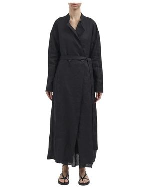 Isabel Benenato Belted Coats - Black