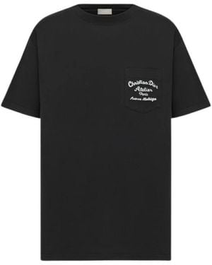Dior Gehaakte T-Shirt - Zwart