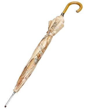 Alviero Martini 1A Classe Geo Wind Lange Automatische Paraplu - Metallic