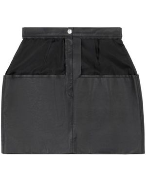 MM6 by Maison Margiela Leather Skirts - Black
