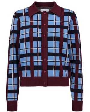 Numph Truien & Vesten ,Veelkleurig ,Polyester Nusisla Cardigan - Blauw