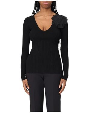 Elisabetta Franchi V-Neck Knitwear - Nero