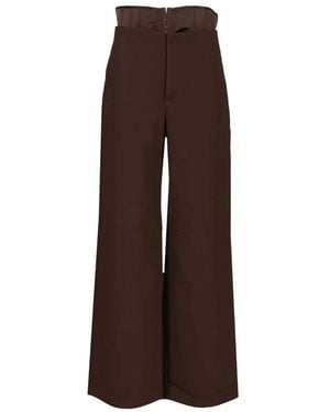 ROTATE BIRGER CHRISTENSEN Wide Trousers - Brown