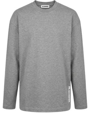 Jil Sander Long Sleeve T-Shirts - Grey