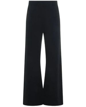 Max Mara Pantaloni A Gamba Ampia - Zwart