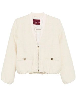 Gucci Tweed Jacke - Weiß
