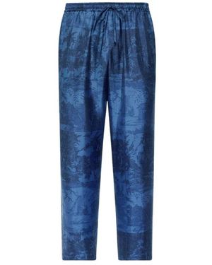 Pierre Louis Mascia Aloegum Seidenhose - Blau